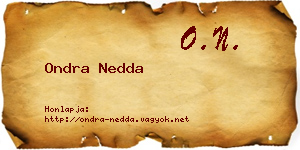 Ondra Nedda névjegykártya